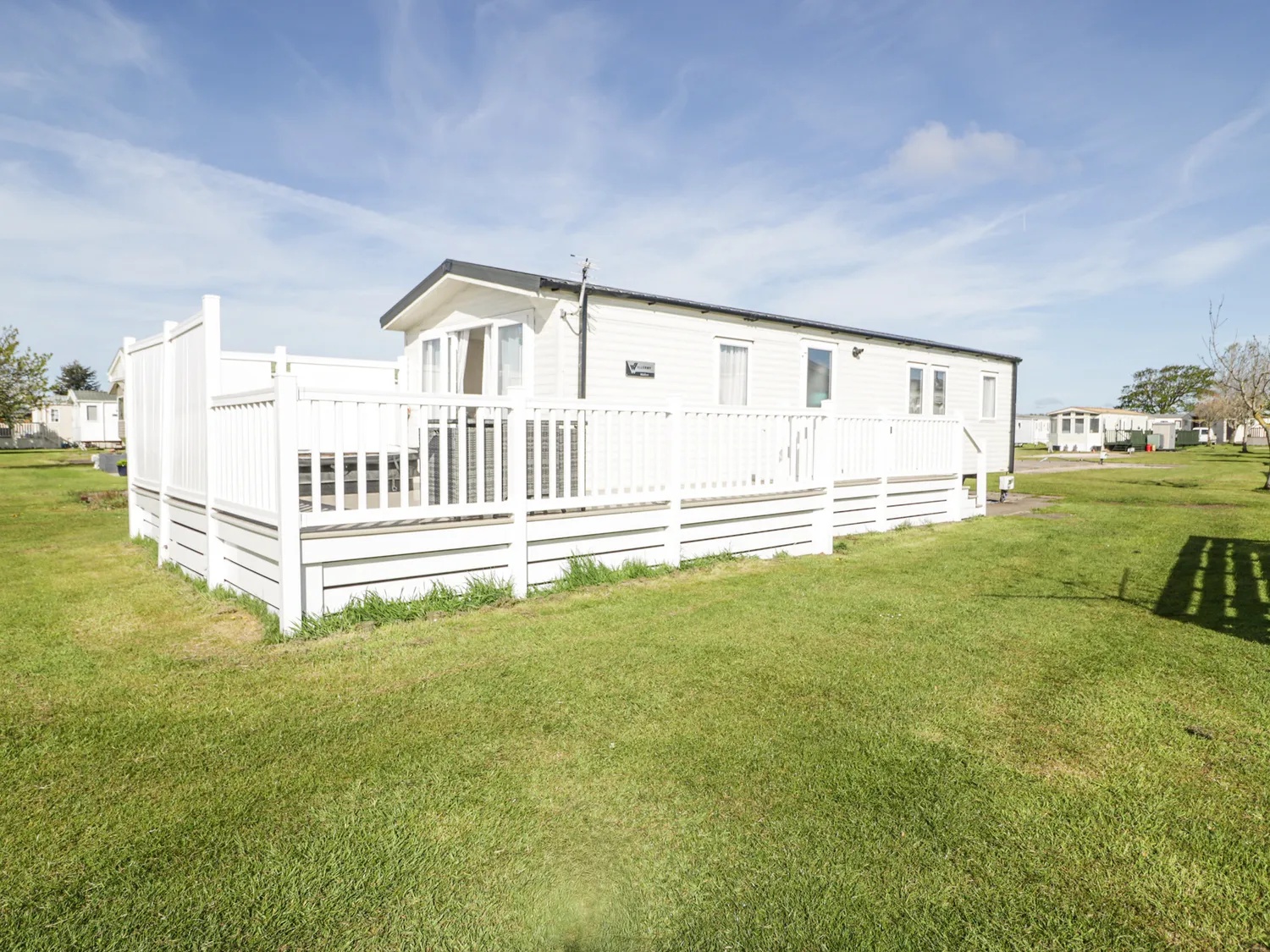 A lodge at Manor House Holiday Park